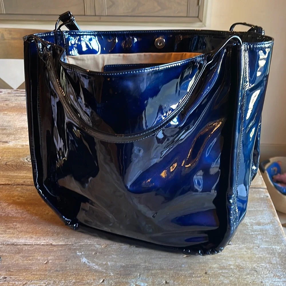 COPY - Merci Marie Italian patent leather hobo purse never used beautiful - Picture 1 of 12